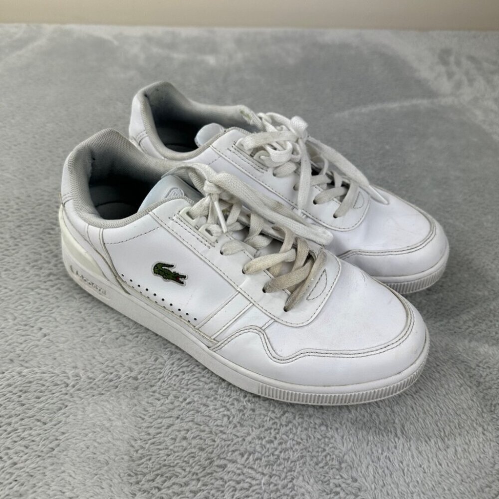 Lacoste women’s Size 8 US/6 UK/39.5 EU White Leather Sneakers Made in Thailand